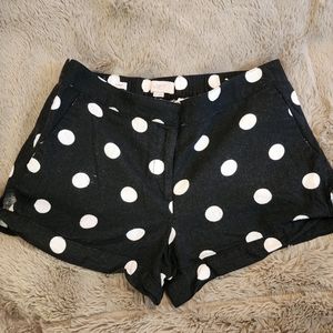 Loft linen shorts polka dot pattern